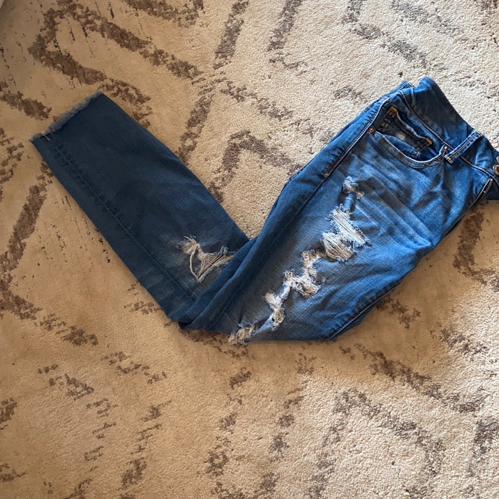 Blue super super stretch size 8 AE jeans